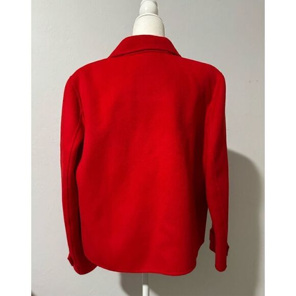 St. John classic Red blazer coat Angora wool cashmere Blend 14 - Picture 4 of 6